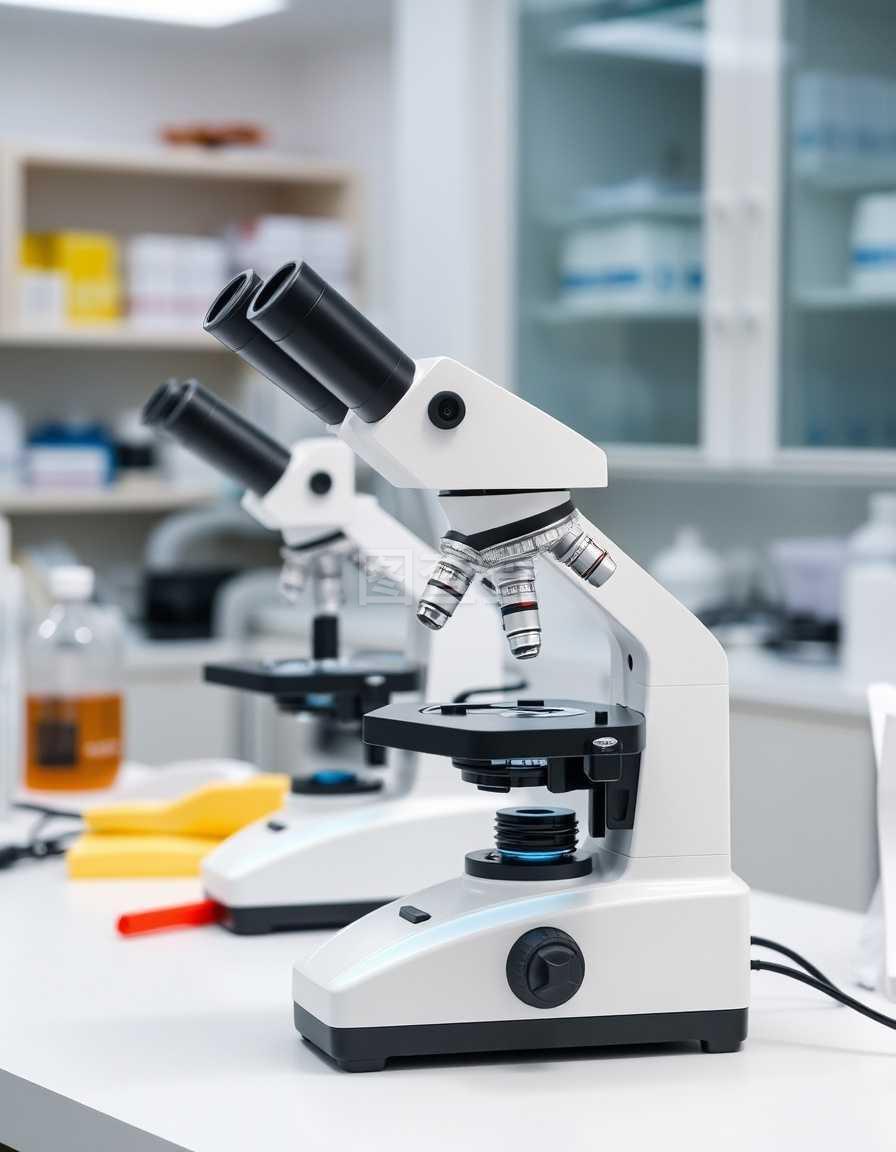 实验室专业显微镜、科学仪器和医疗工具用显微镜观察微尺度、微生物学和实验室医学研究